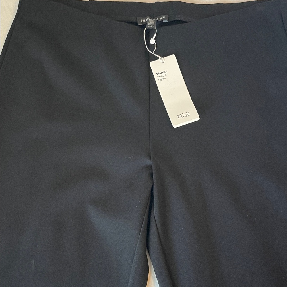 Eileen Fisher Black Ponte Stretch Pants Size M